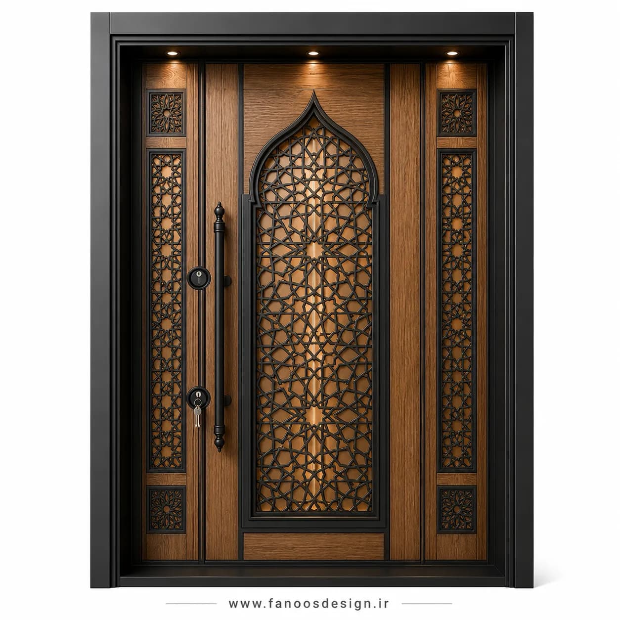 درب ضد سرقت لوکس سبک ایرانی سایز 140*220 کد 30499