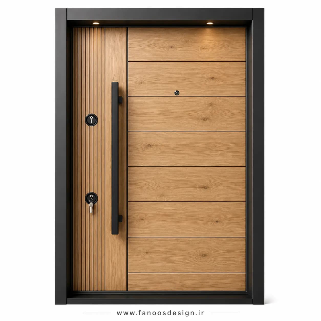 درب ضد سرقت روکش چوب سبک اسکاندیناوی سایز 120*220 کد 30498