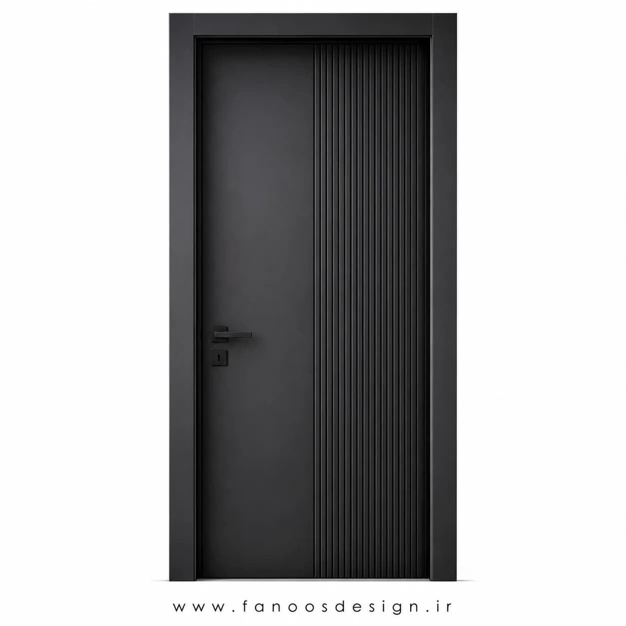 درب اتاق خواب مدرن طوسی سوپرمات شیاری کد 30486
