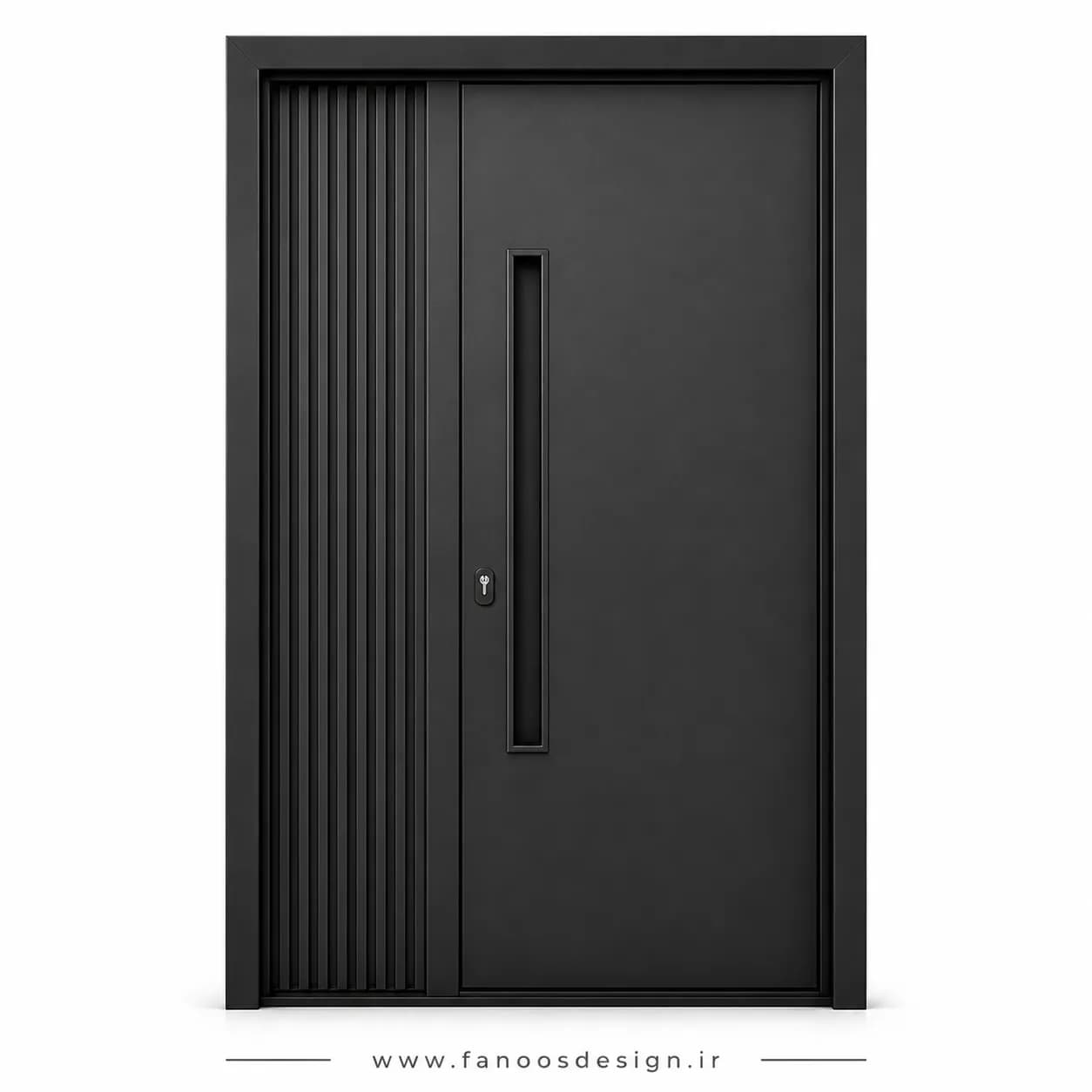 درب فلزی یک و نیم لنگه ساده مناسب برای لابی کد 30443