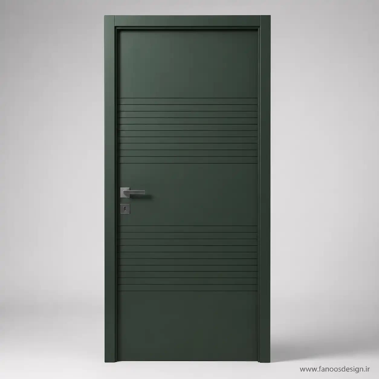 درب پلی‌وود ضدآب طرح هندسی – سبز سدری تیره (PW-03) کد 30449