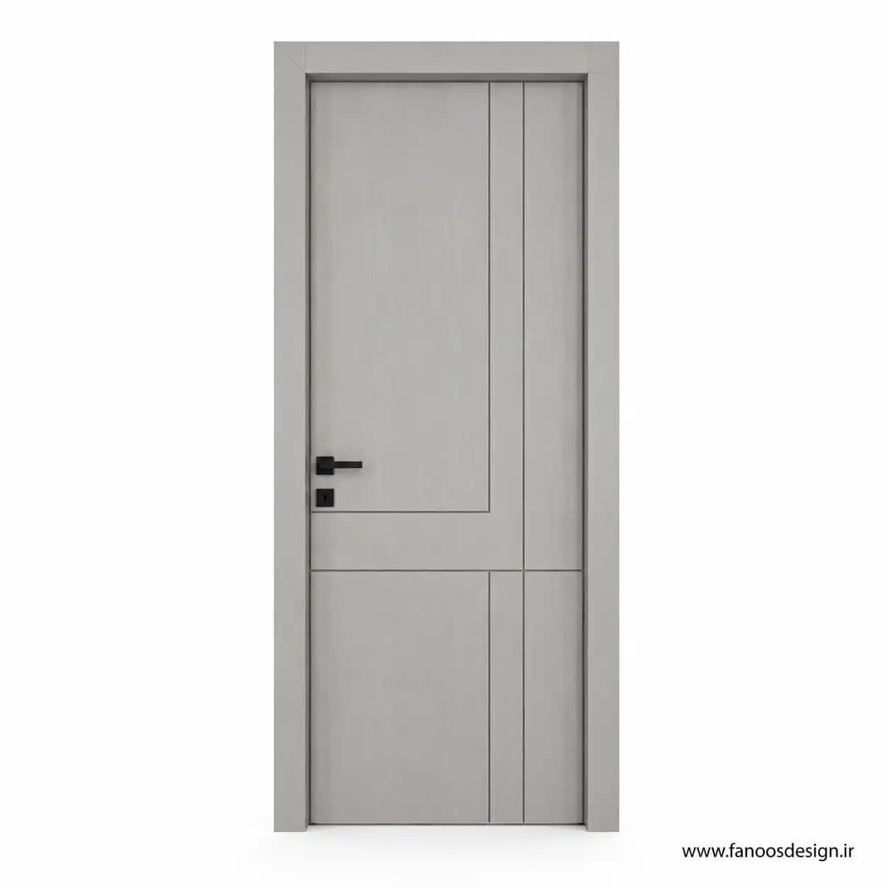 درب پلی‌وود کد PW-07 (رنگ طوسی نقره‌ای) – ضد آب و مینیمال کد 30443