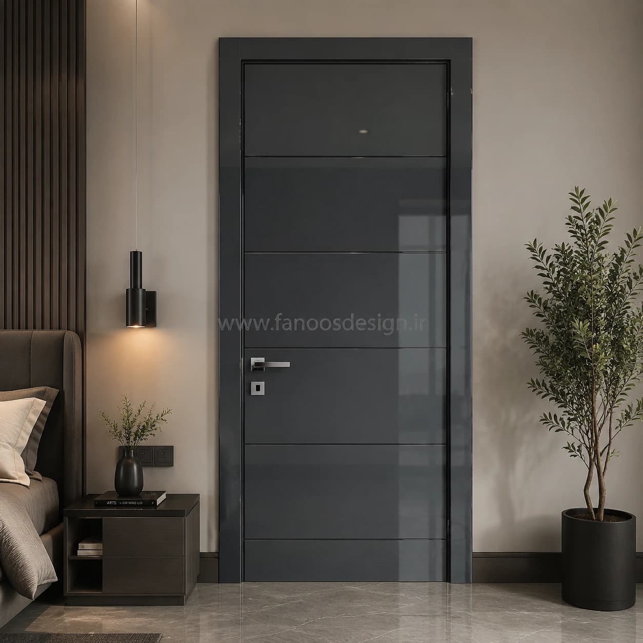 درب اتاق خواب پولیشی کد 30348