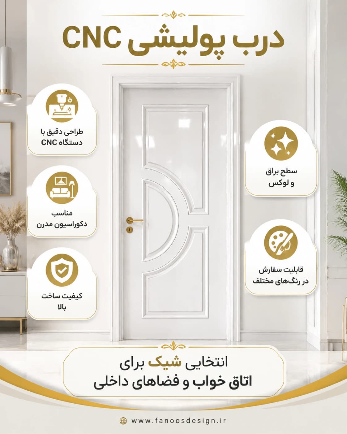 درب پولیشی CNC کد 30346 — تصویر ۲