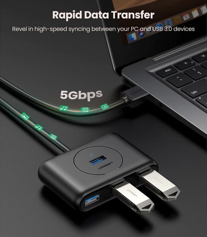 هاب 4 پورت USB 3.0 یوگرین CR113 20291 — تصویر ۶