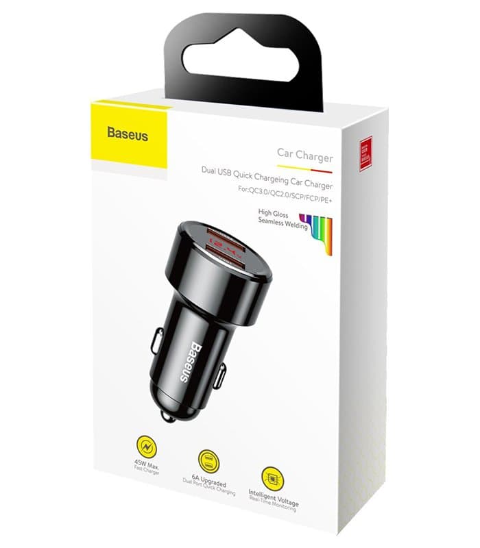 شارژر فندکی فست شارژ بیسوس CCMLC20A-01 با توان 45 وات — تصویر ۶