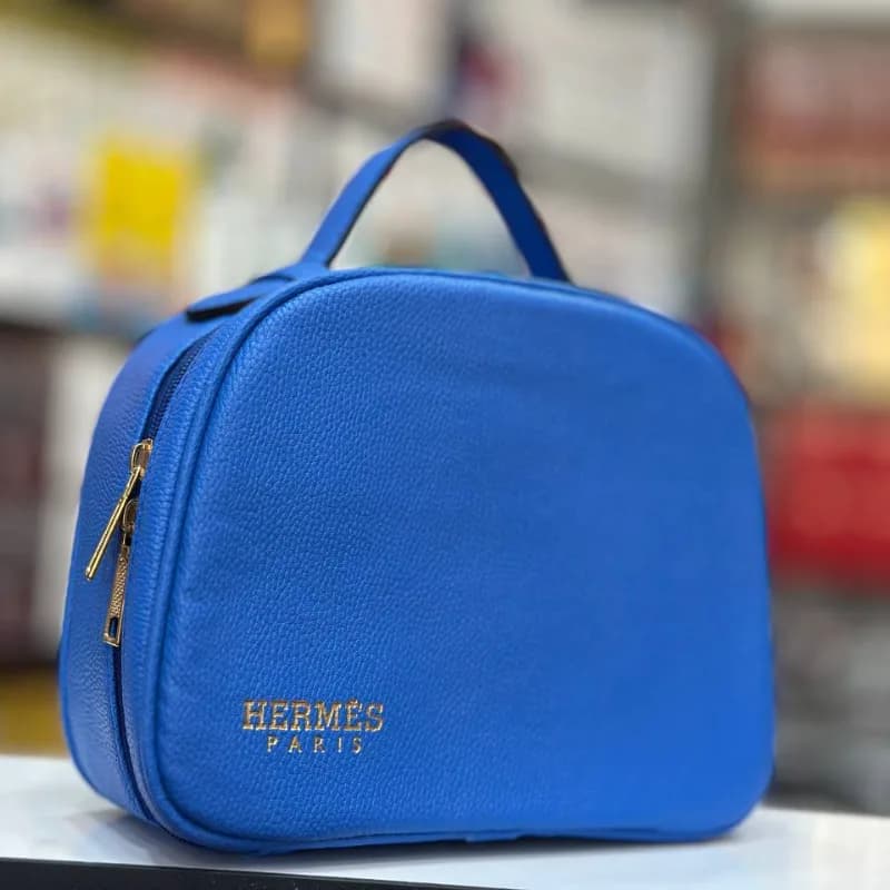 کیف آرایشی چرمی سایز بزرگ Hermes — تصویر ۹