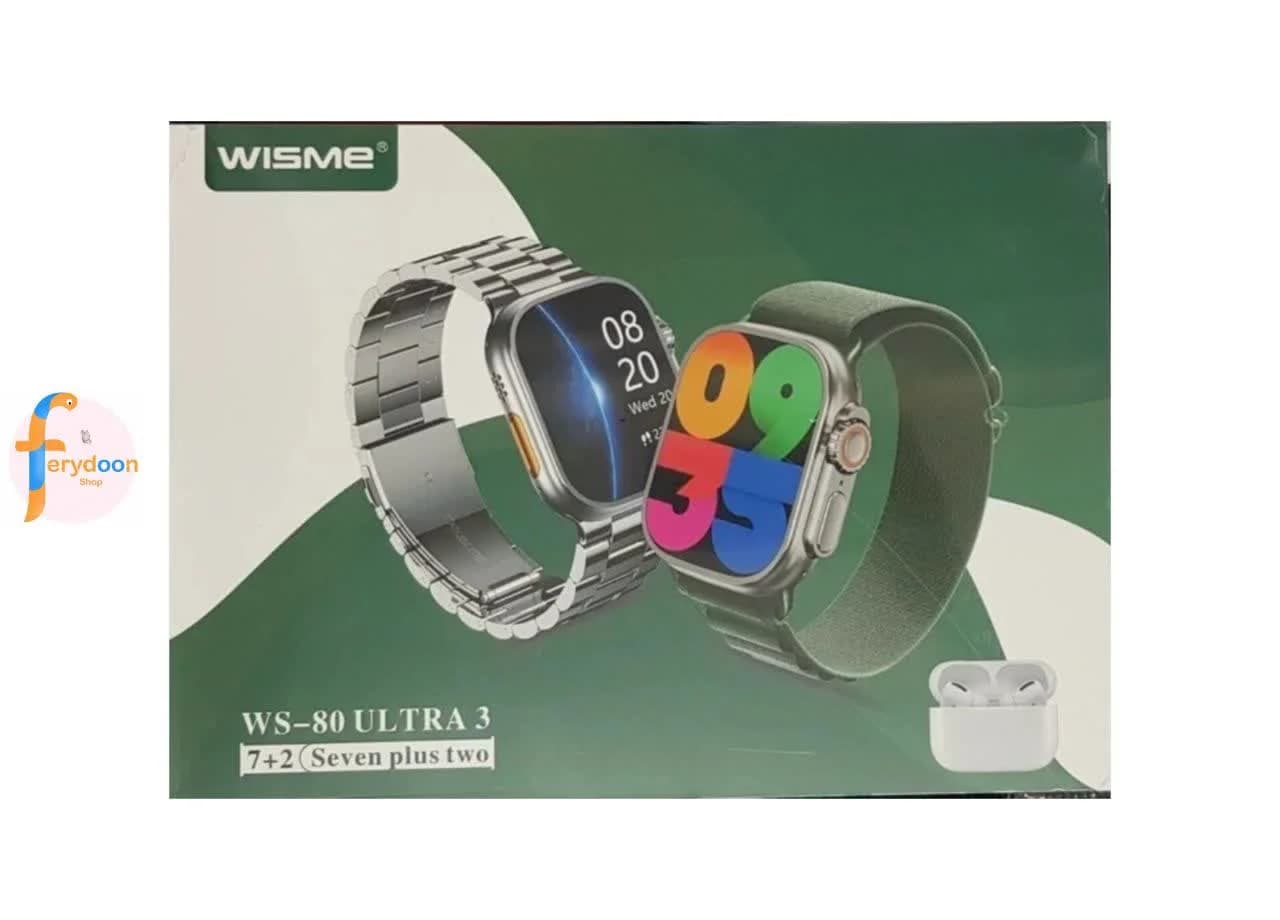 ساعت هوشمند Wisme مدل WS-80 Ultra 3؛ پکیج طلایی ۷+۲ — تصویر ۲
