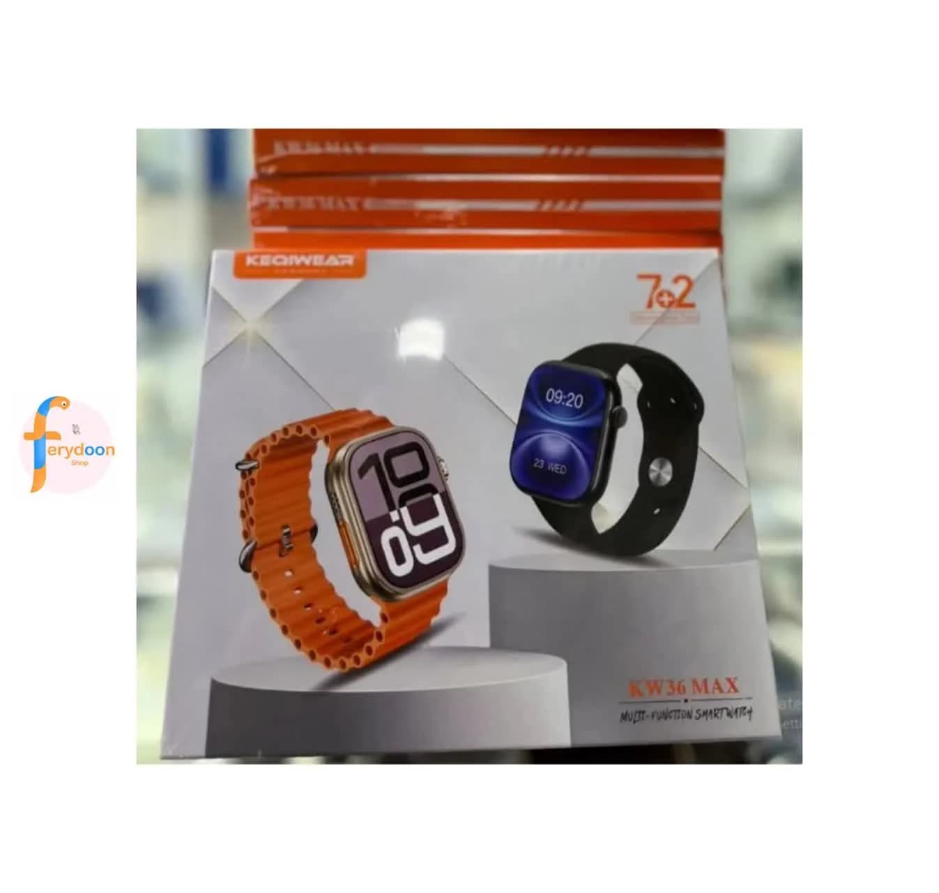 ساعت هوشمند طرح اپل واچ KW36 MAX با ۷ بند متنوع — تصویر ۴