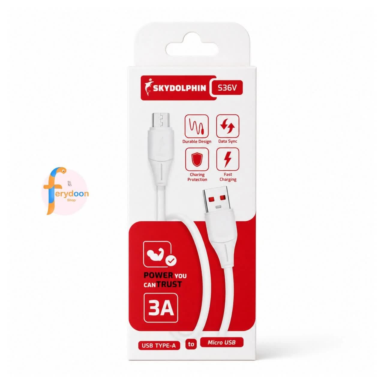 کابل میکرو یو اس بی اسکاای دلفین مدل S36V — تصویر ۲