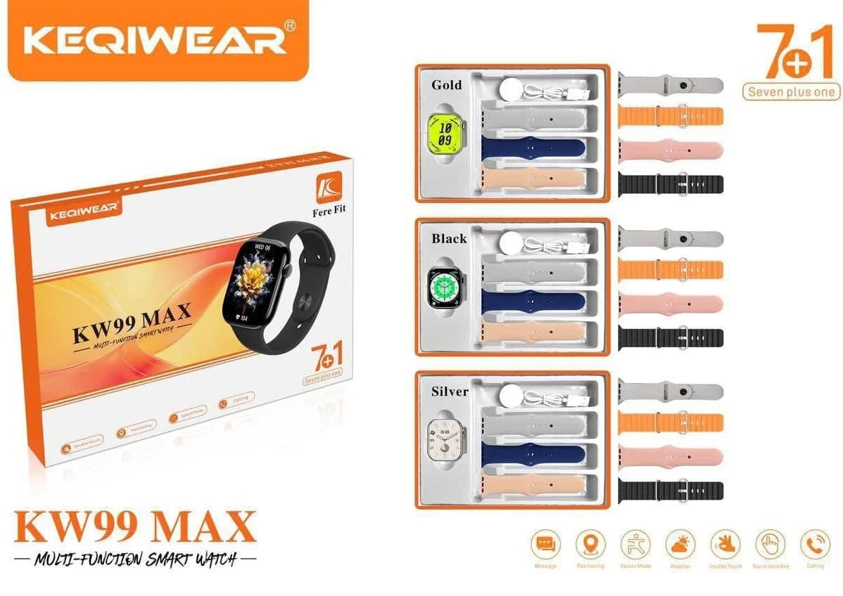 ساعت هوشمند KEQIWEAR KW99 Max؛ استایلی بی‌نظیر برای کاربران مدرن — تصویر ۴