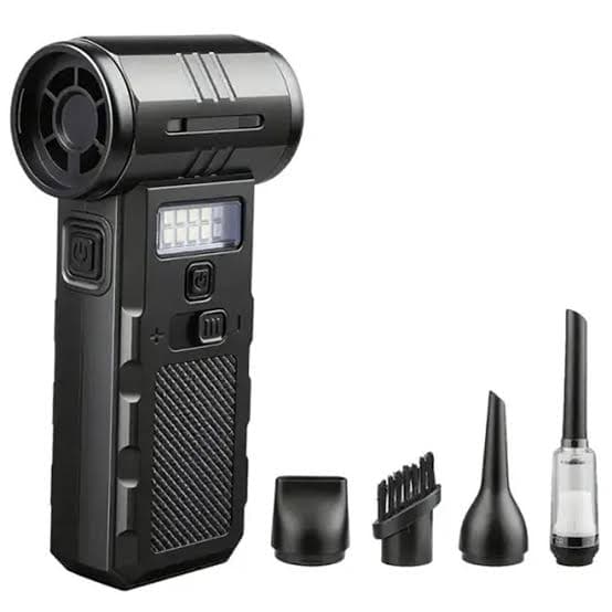 جت فن دمنده مکنده و جارو شارژی F028 دارای چراغ قوه و چراغ پلیسی کیفیت عالی