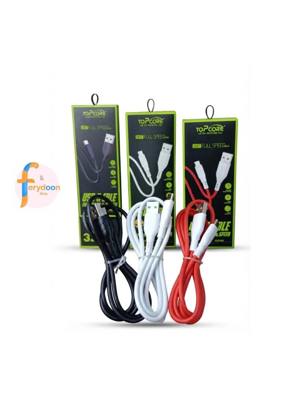 کابل شارژ تایپ سی TOPCORE مدل CB24-06C؛ کیفیت ۱۰۰٪ اورجینال