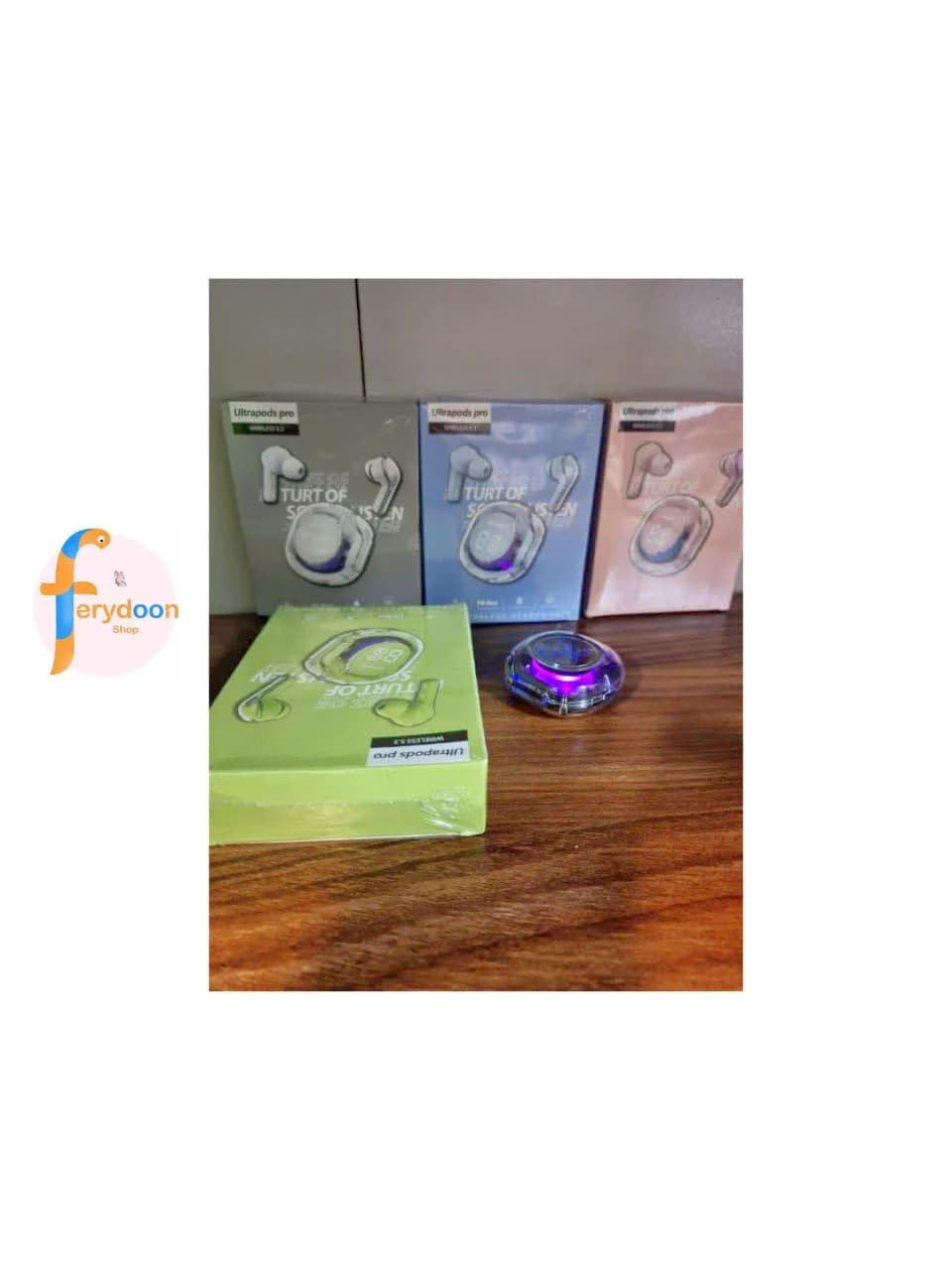 ایرپاد Ultrapods Pro با نمایشگر دیجیتال و کیس شفاف — تصویر ۲