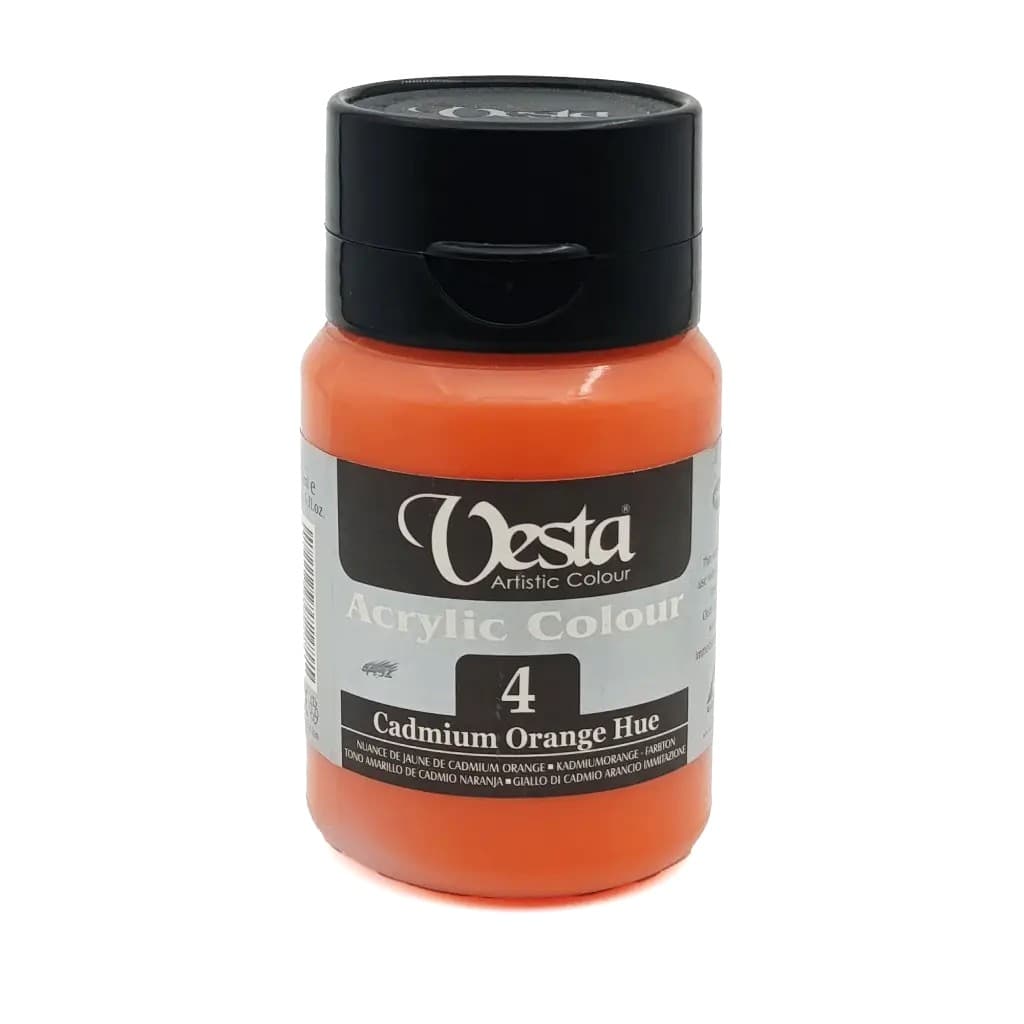رنگ اکریلیک وستا مدل Cadmium Orange حجم 250 میلی لیتر کد 4