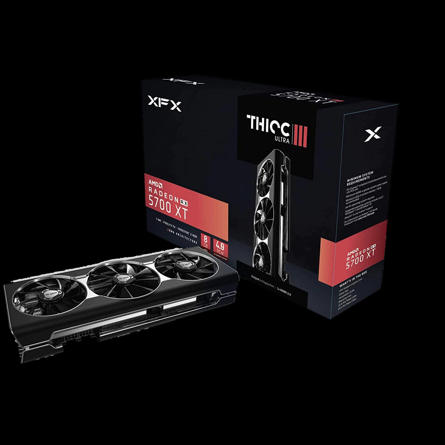 کارت گرافیک ایکس اف ایکس مدل Radeon RX5700xt ultra thicc iii