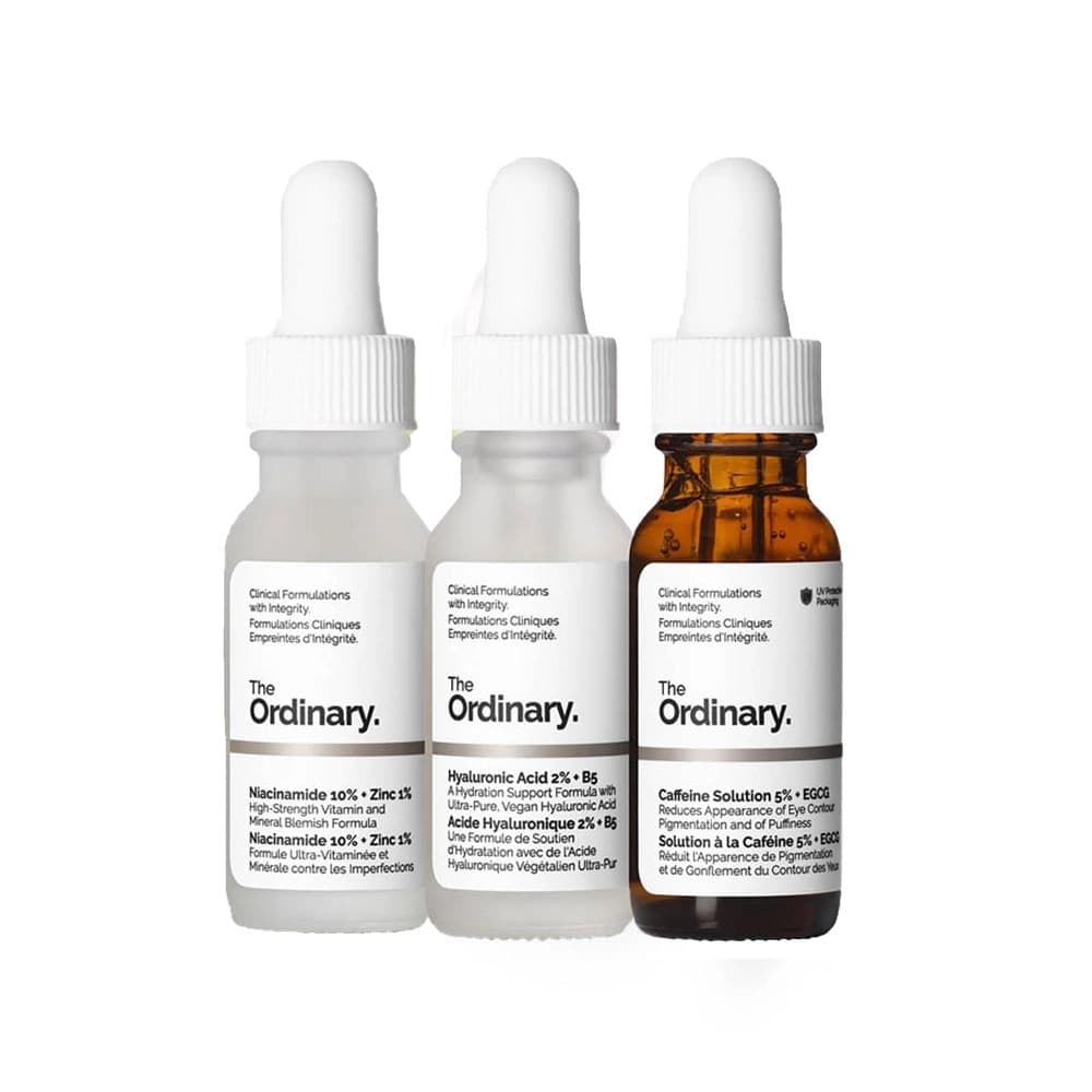 پک سرم اوردینری شامل نیاسینامید و هیالورونیک اسید و کافئین حجم 15ml اورجینال اصلی — تصویر ۲