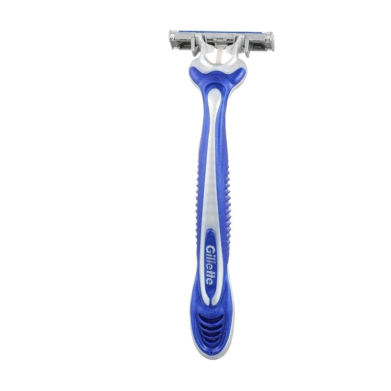 خودتراش ژیلت Blue 3 بلوتری بسته 3 عددی | خودتراش سه تیغه ژیلت — تصویر ۳