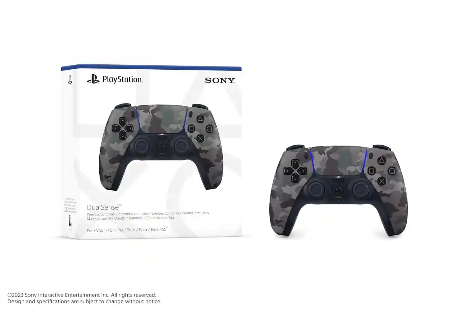 دسته اورجینال وایرلس PS5 DualSense رنگ ارتشی (Camouflage Edition) — تصویر ۶