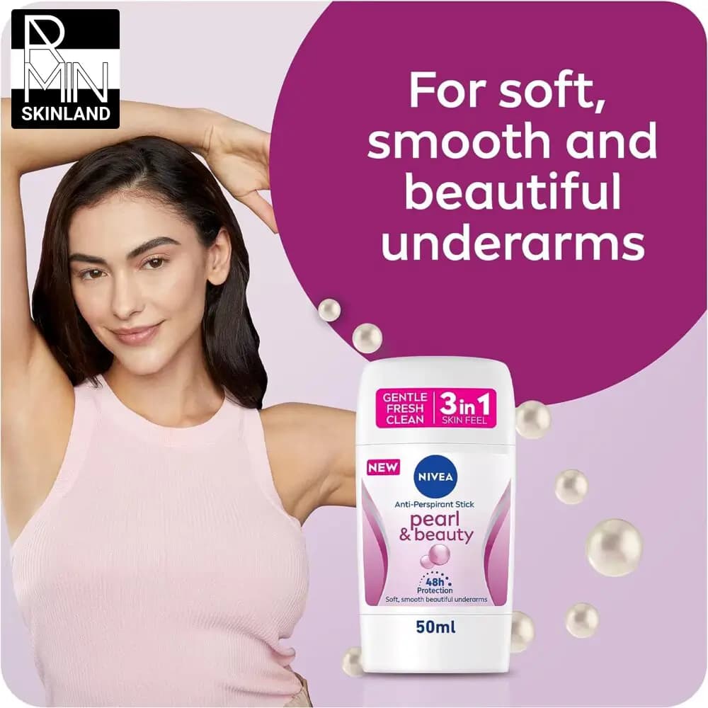 مام رول ضد تعریق نیوا مدل pearl & beauty حجم 50ml اورجینال — تصویر ۵