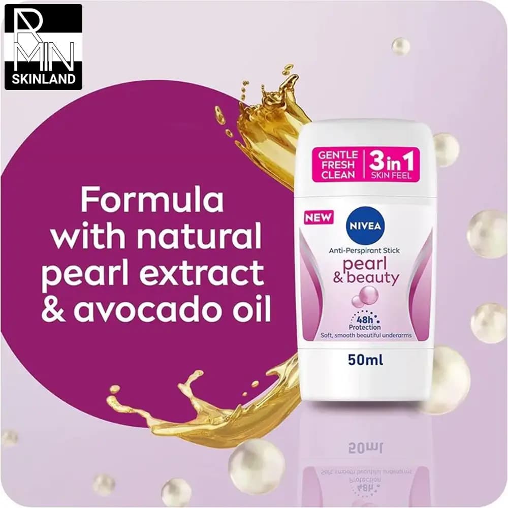 مام رول ضد تعریق نیوا مدل pearl & beauty حجم 50ml اورجینال — تصویر ۴