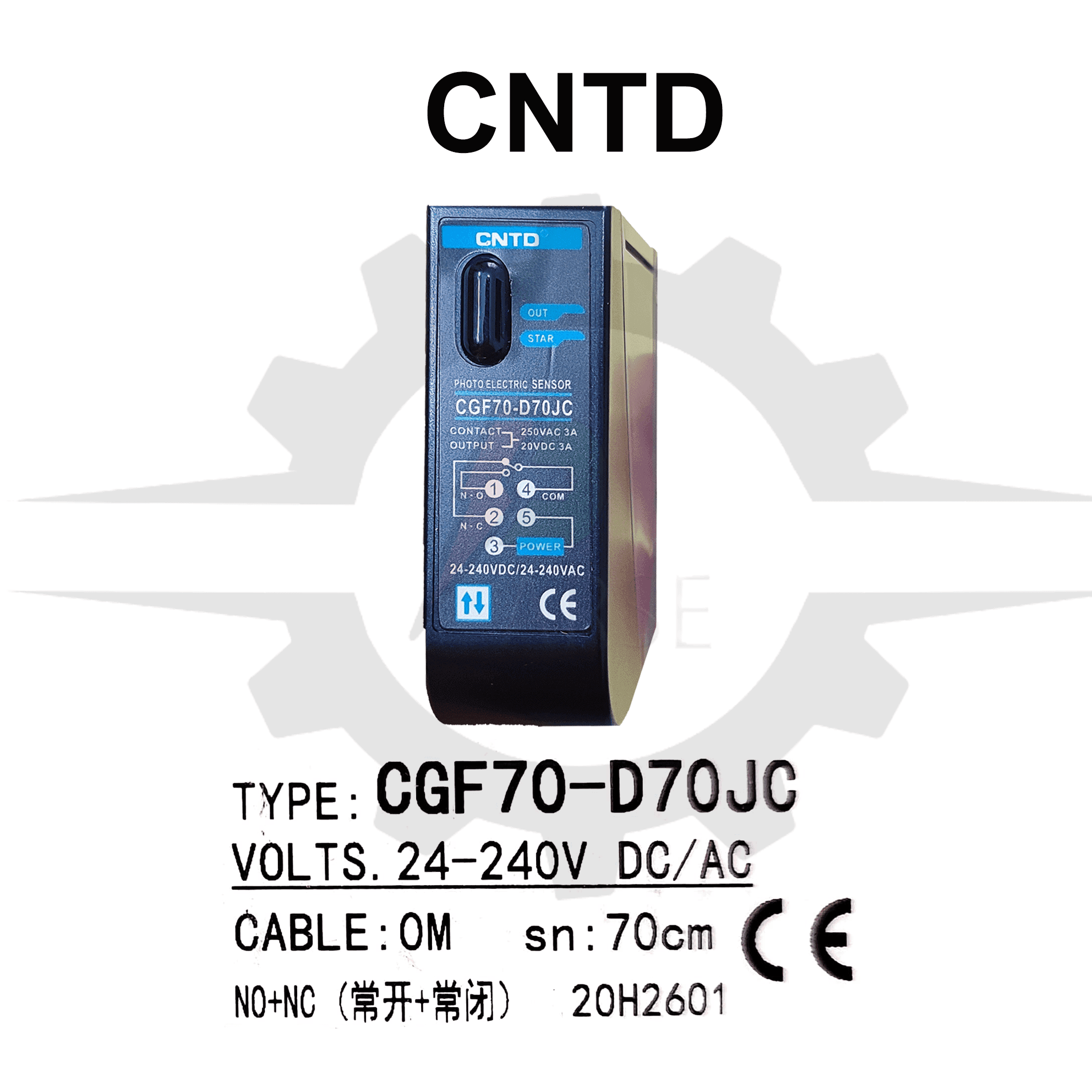 سنسور نوریCNTD مدلCGF70-D70JC — تصویر ۳