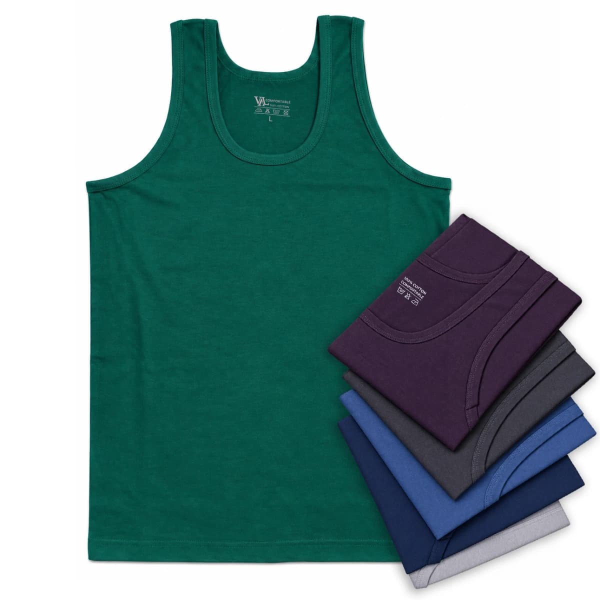 زیرپوش رکابی مردانه برند وال CLASSIC FIT (پک 6 عددی)