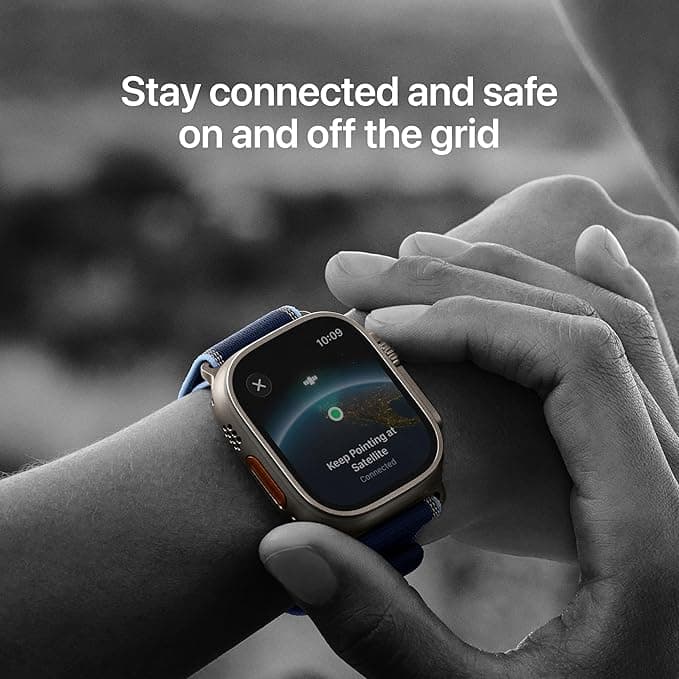 ساعت هوشمند اپل مدل Ultra 3 Natural Titanium Case 49mm با بند آلپاین لوپ – رنگ بدنه مشکی — تصویر ۷