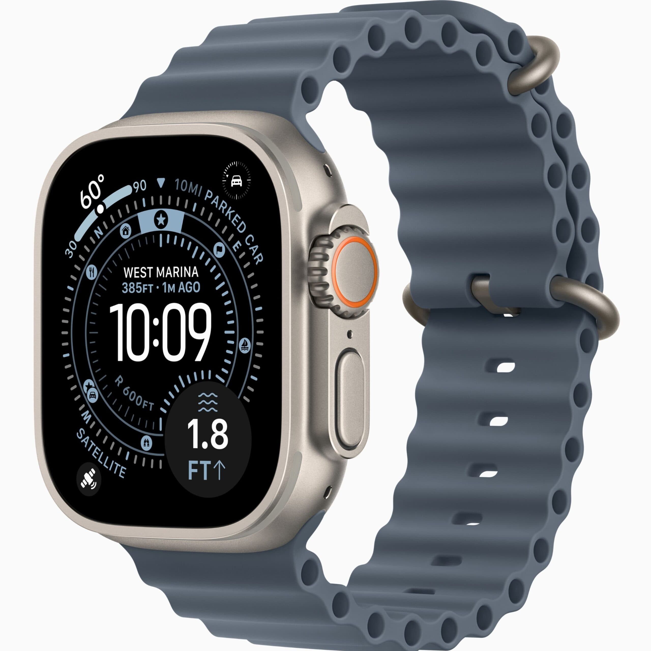 ساعت هوشمند اپل مدل Ultra 3 Natural Titanium Case 49mm با بند اوشن – رنگ بدنه نچرال