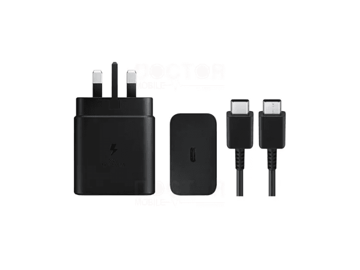 شارژر فست 45 وات سامسونگ سه پین مدل ( 3pin | 45W | USB‑C) EP-T4511 با کابل USB‑C | اورجینال