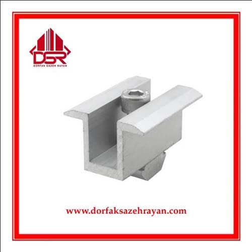کلمپ میانی پنل خورشیدی (Mid Clamp Kit) به همراه مهره ریلی
