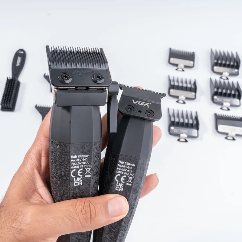 ست ماشین اصلاح حجم زن و خط زن وی جی آر مدل V-640 بسته 2 عددی — تصویر ۳