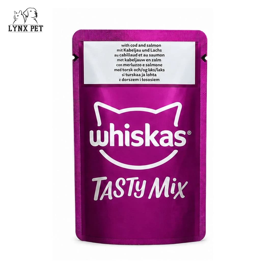 پوچ گربه بالغ ماهی کاد و ماهی سالمون ویسکاس — تصویر ۲