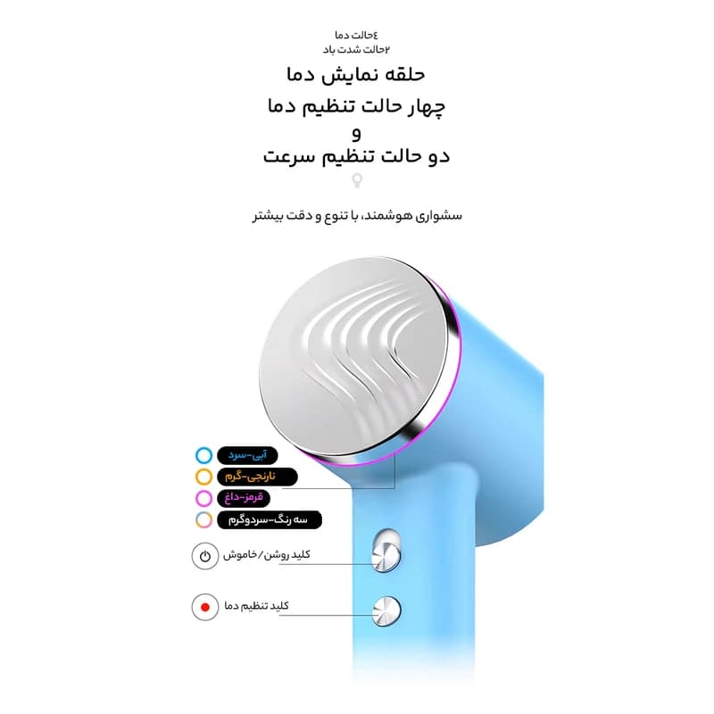 سشوار حرفه ای 1600 وات کیمی کد KM-6880 — تصویر ۷