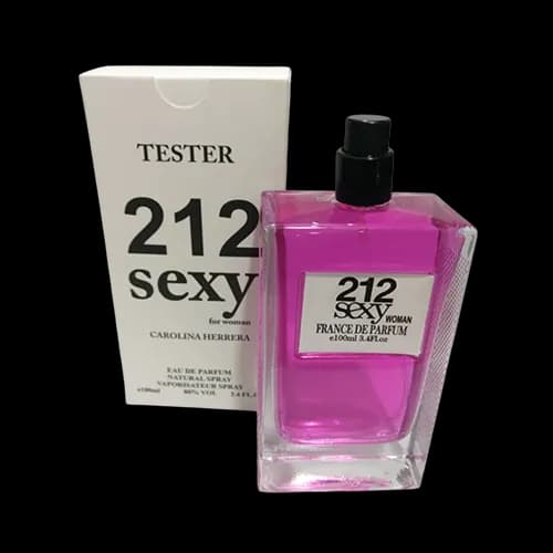 تستر جعبه سفید کارولینا هررا 212 سک سی زنانه اماراتی ادو پرفیوم 100 میلی لیتر | Emirati White Box Tester Carolina Herrera 212 sexy Woman 100ml EDP