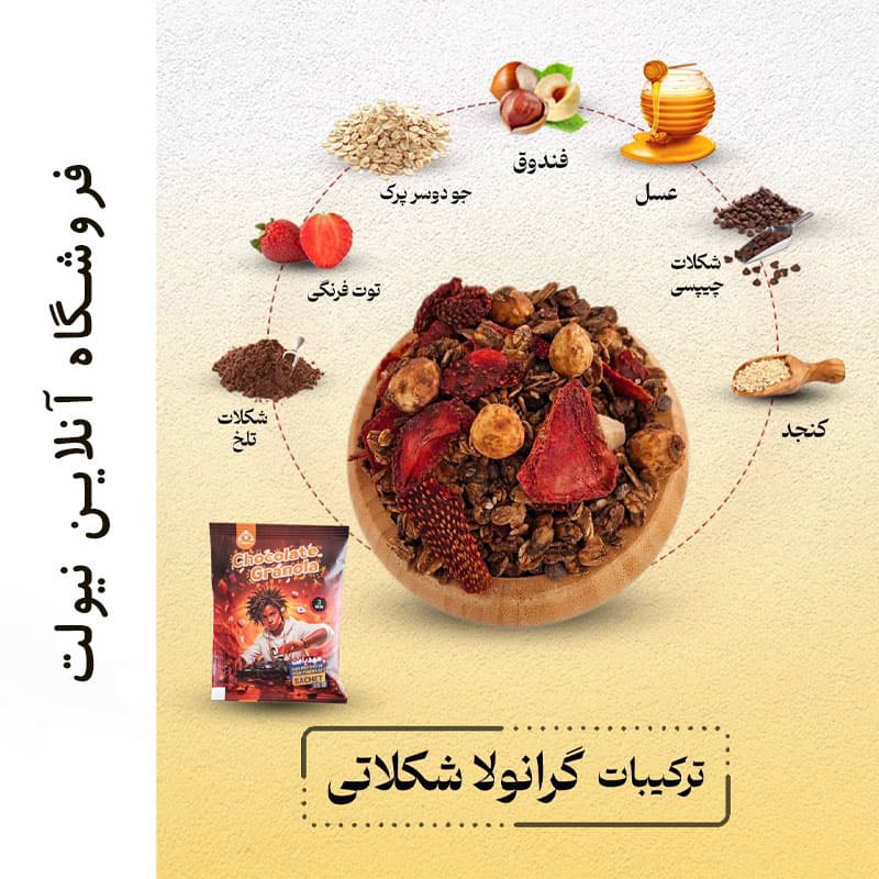 گرانولا آجیلی 350 گرمی مدیاف 3 طعم — تصویر ۴