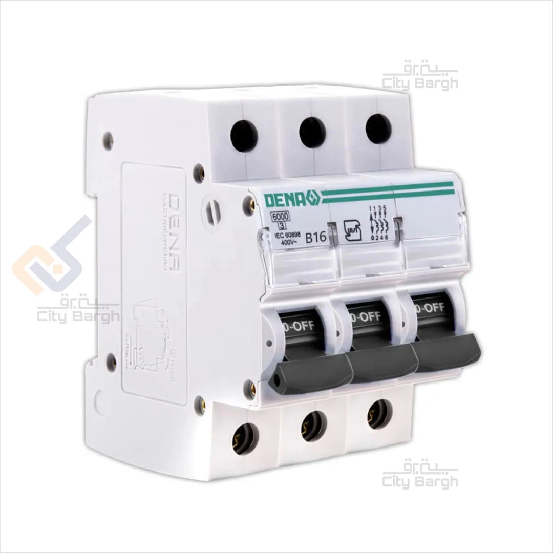 فیوز مینیاتوری سه پل 16 آمپر دنا الکتریک مدل B16-6K-3P