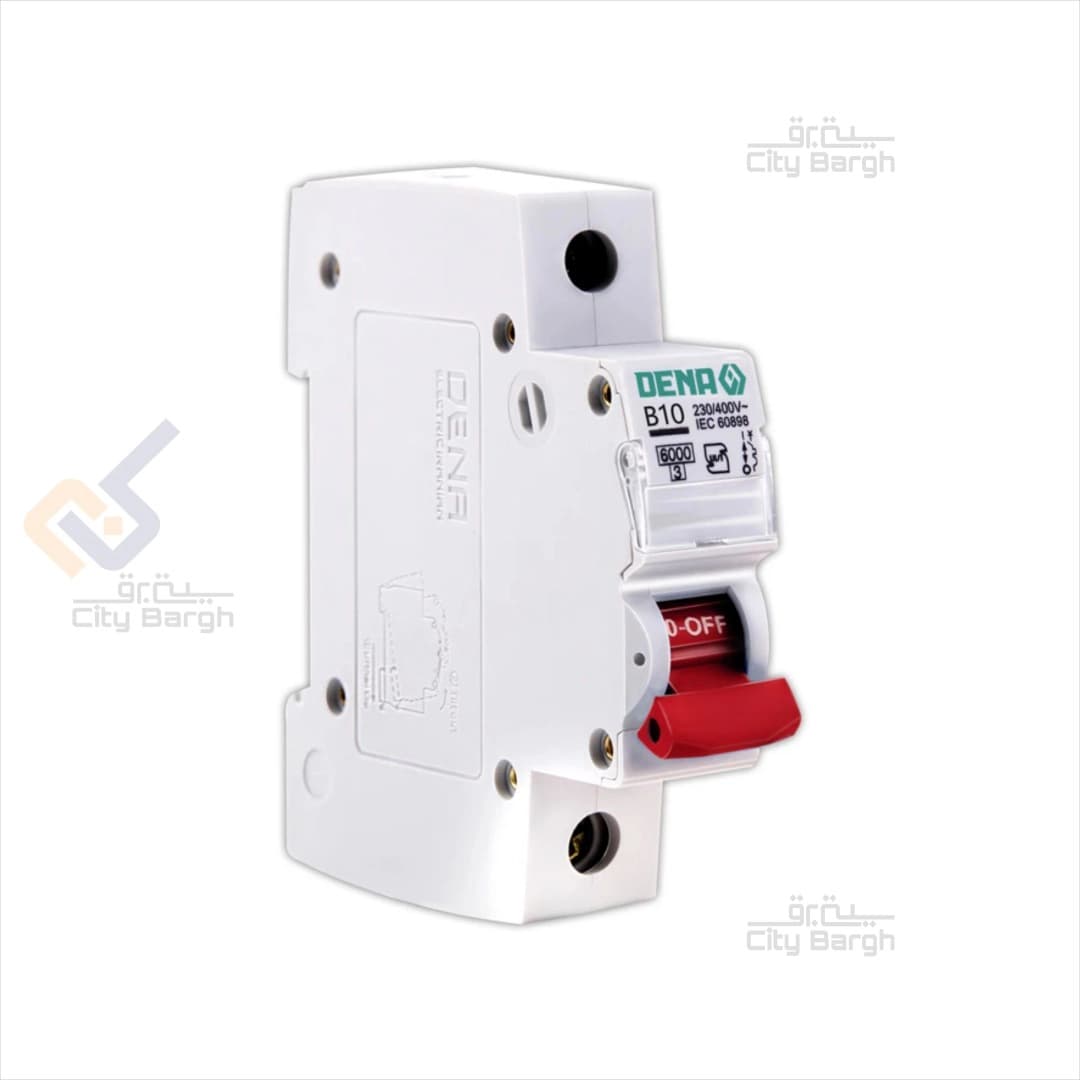 فیوز مینیاتوری یک پل 10 آمپر دنا الکتریک مدل B10-6K-1P