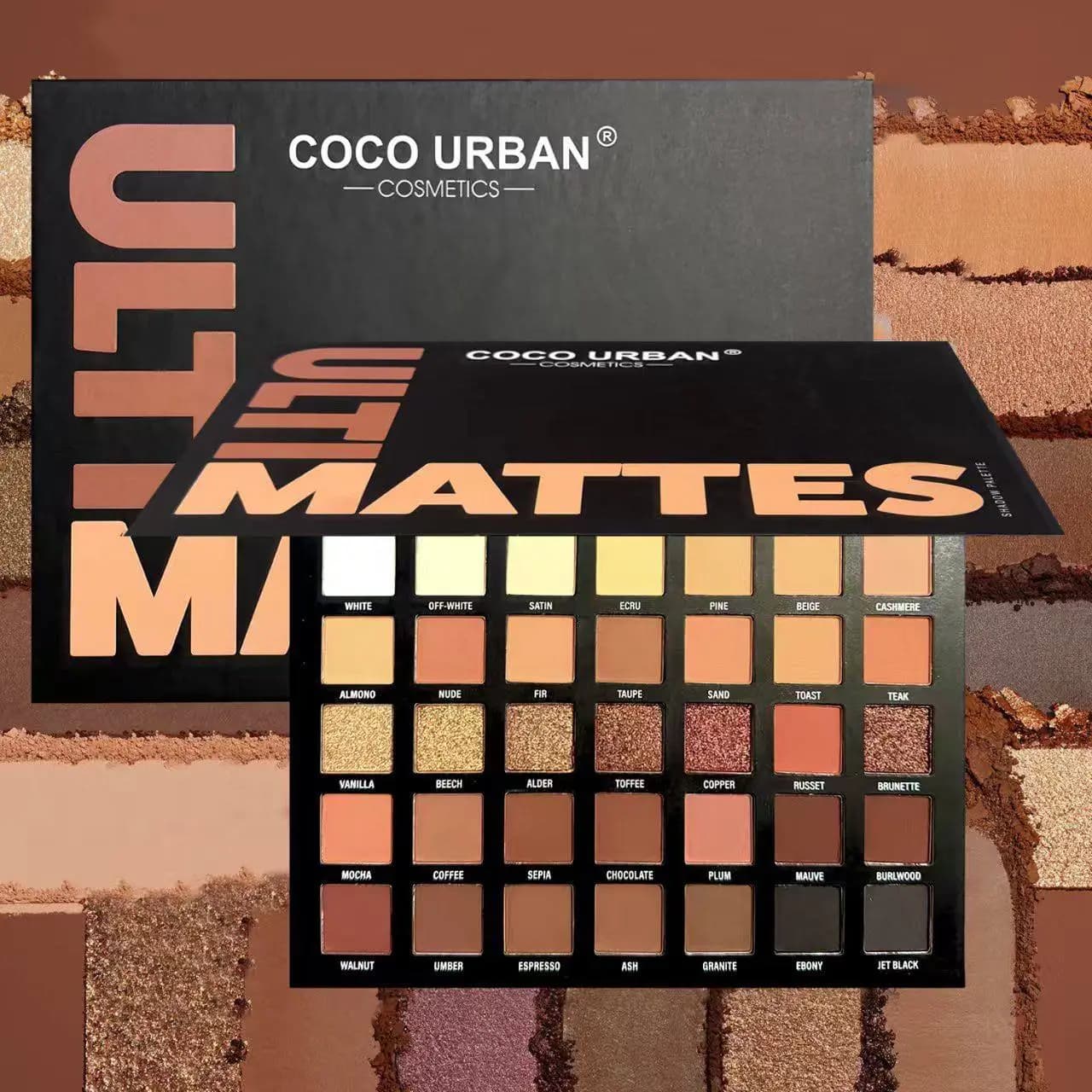 پالت سایه چشم 35 رنگ کوکو یوربان مدل COCO URBAN ULTIMATE MATTES — تصویر ۳