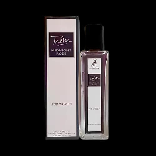 عطر جیبی الحمبرا لانکوم ترزور میدنایت رز ادو پرفیوم 35 میلی لیتر | Alhambra Pocket Lancome Tresor Midnight Rose 35ml EDP