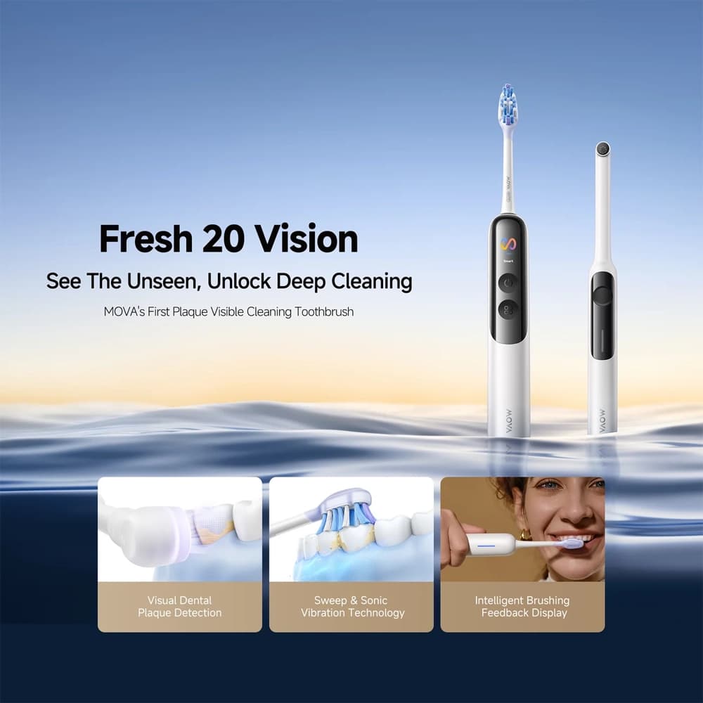 مسواک برقی هوشمند MOVA Fresh 20 Vision — تصویر ۵