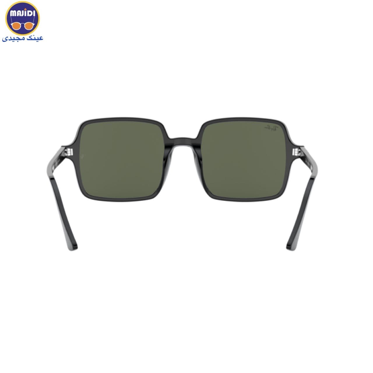عینک آفتابی Ray-Ban مدل RB1973 | فریم مربعی مشکی با لنز دودی شیشه‌ای UV400 ساخت ایتالیا — تصویر ۴