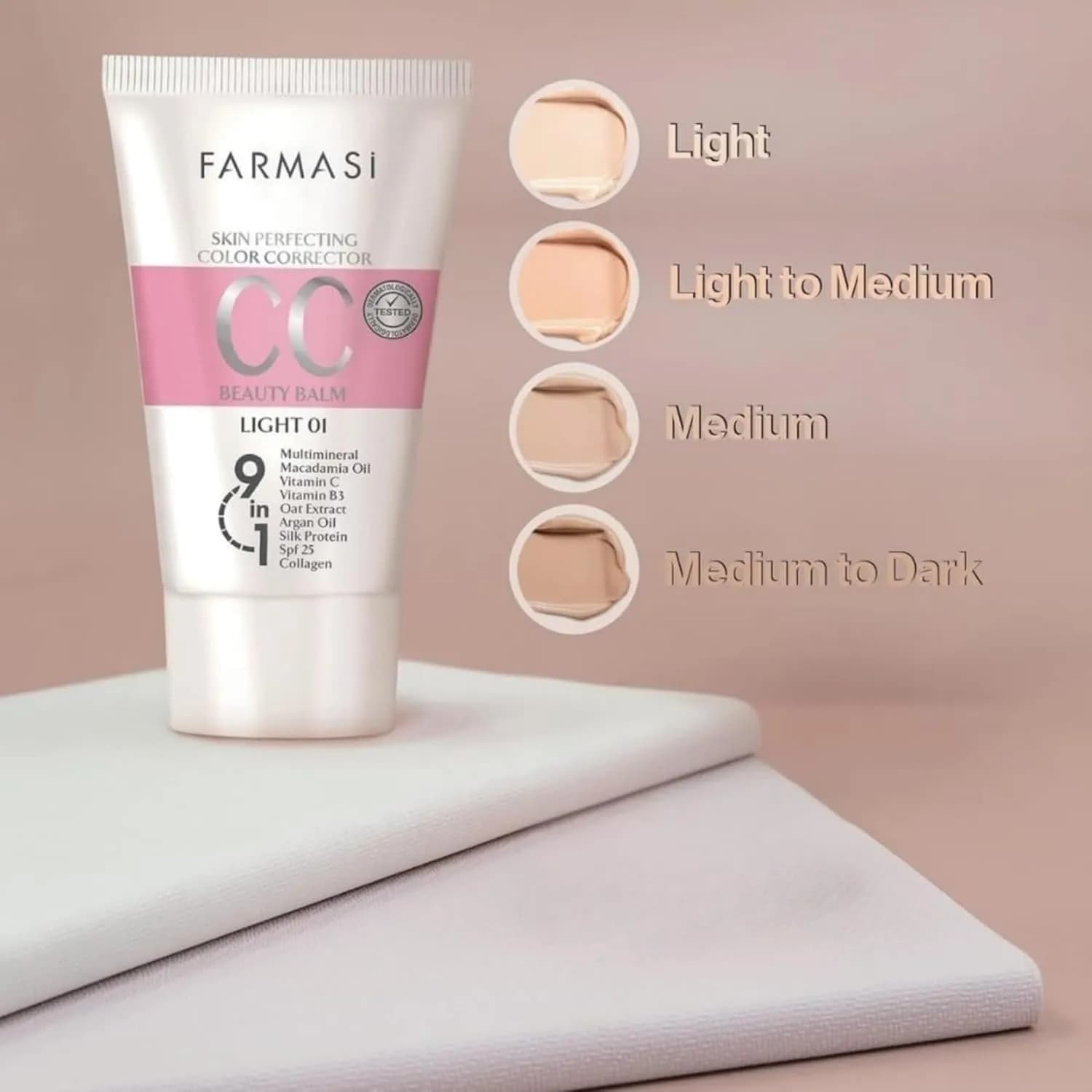 سی سی کرم فارماسی رنگ 01 Light حجم 50 میل — تصویر ۲