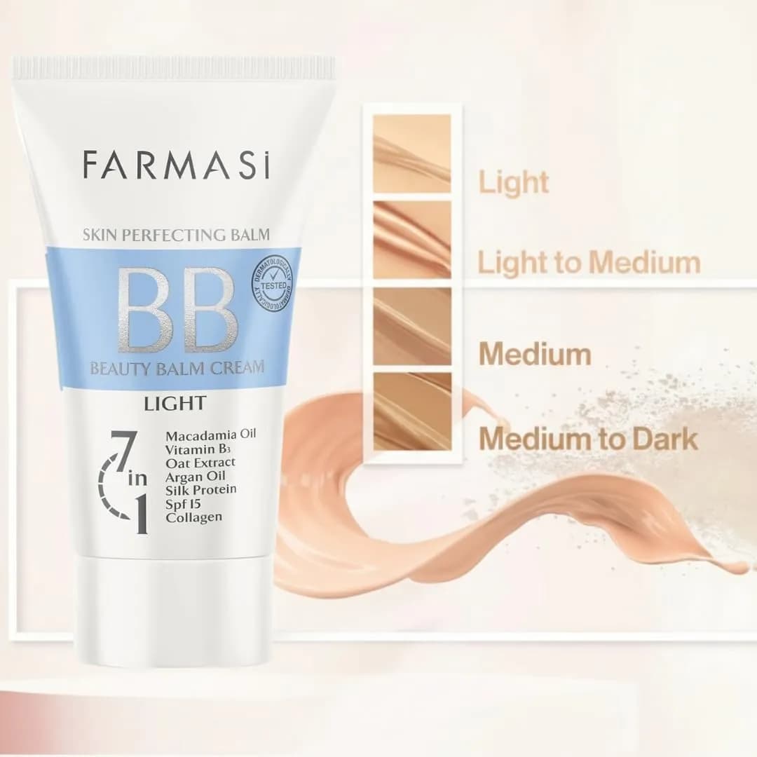 بی بی کرم فارماسی رنگ 01 Light حجم 50 میل — تصویر ۳