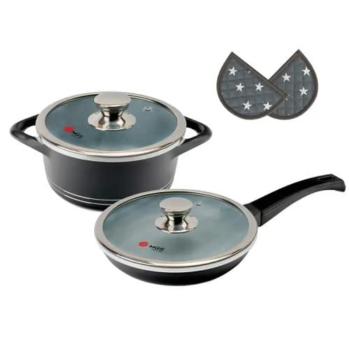 سرویس قابلمه 6 پارچه ایتالیا B مدل درب FLAT