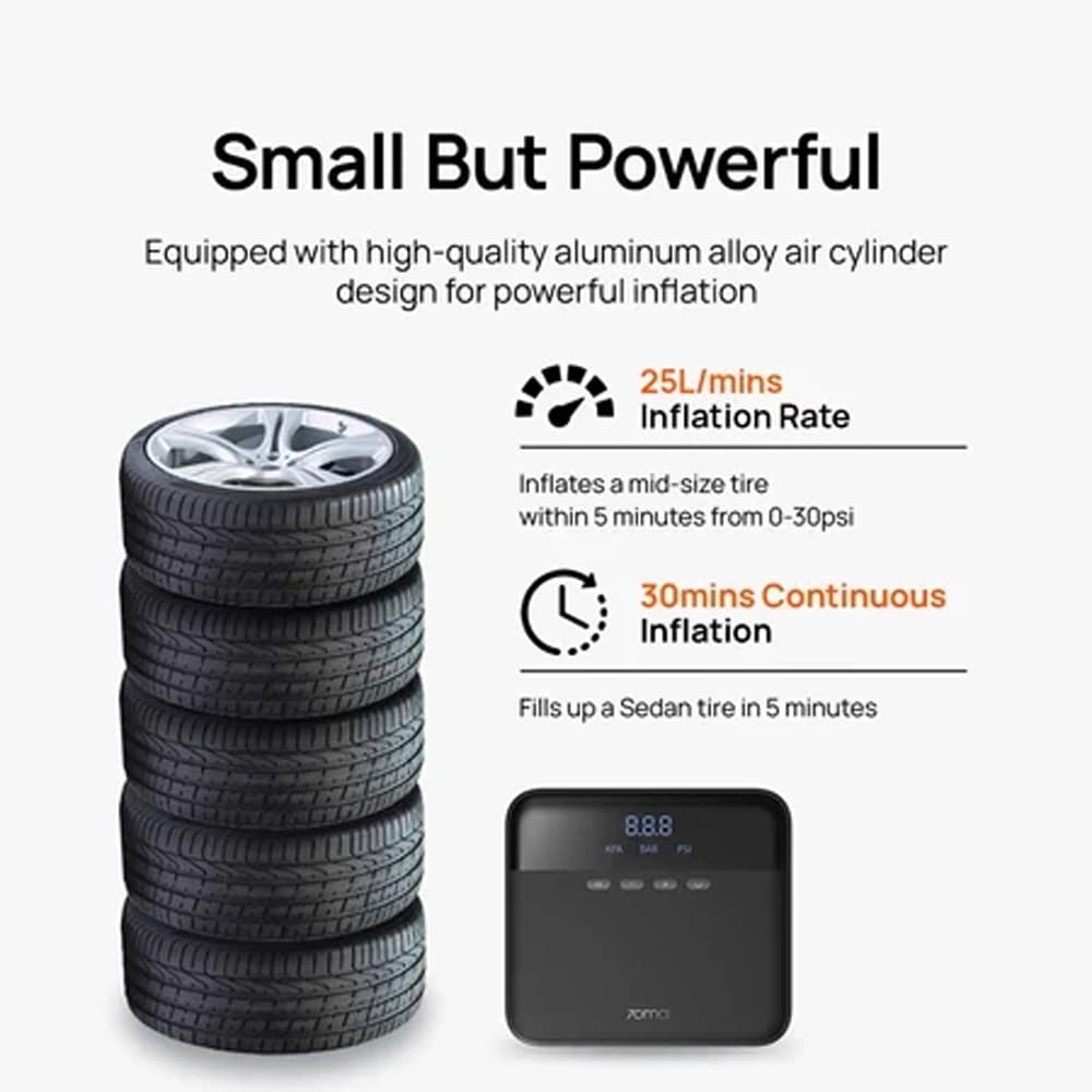 پمپ باد شیائومی مدل 70mai Air Compressor lite TP03 — تصویر ۵
