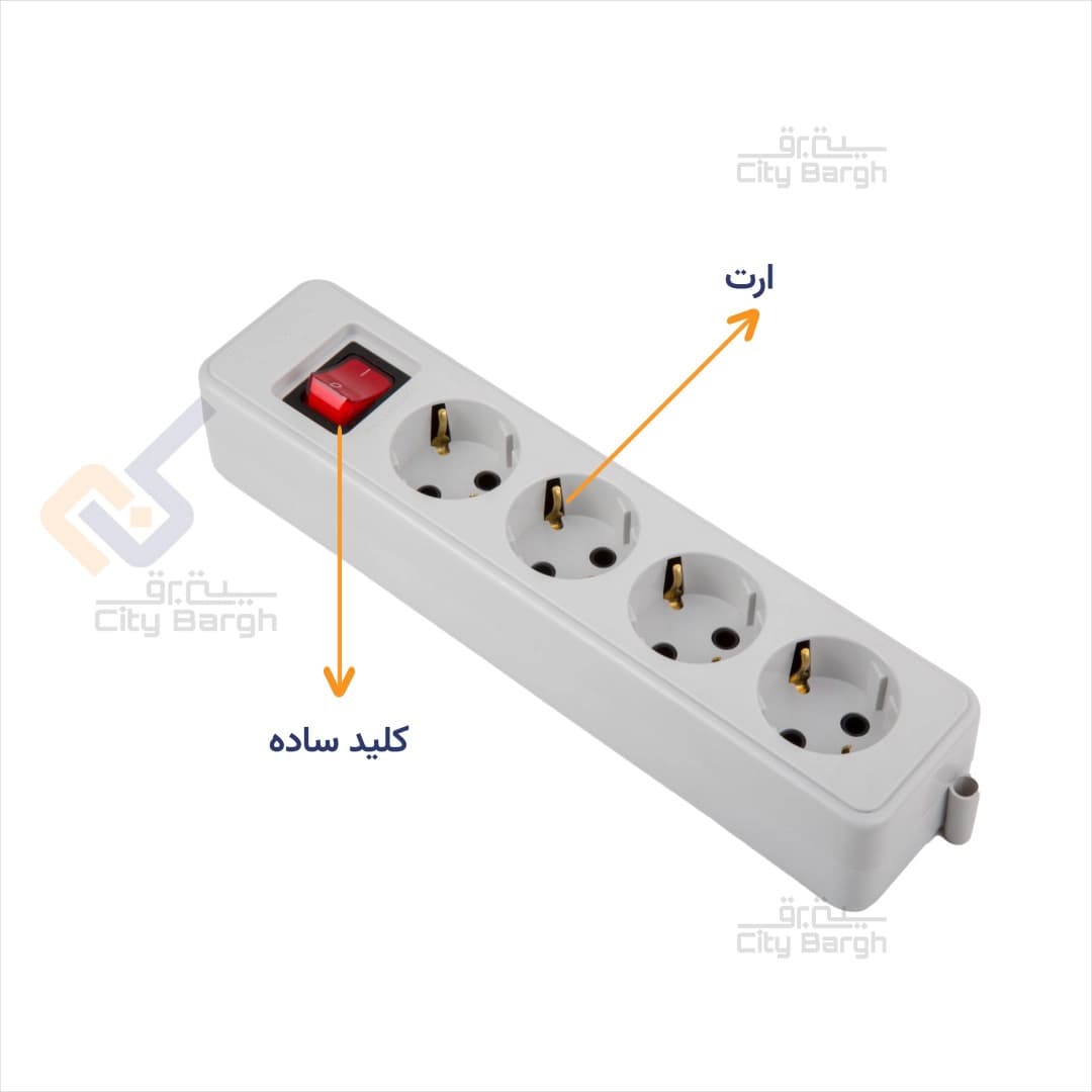 چهارخانه ارت دار 5 متری پارت الکتریک کد 650 — تصویر ۲