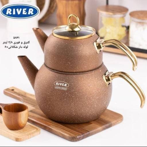 کتری قوری گرانیتی RIVER طرح توپی — تصویر ۳