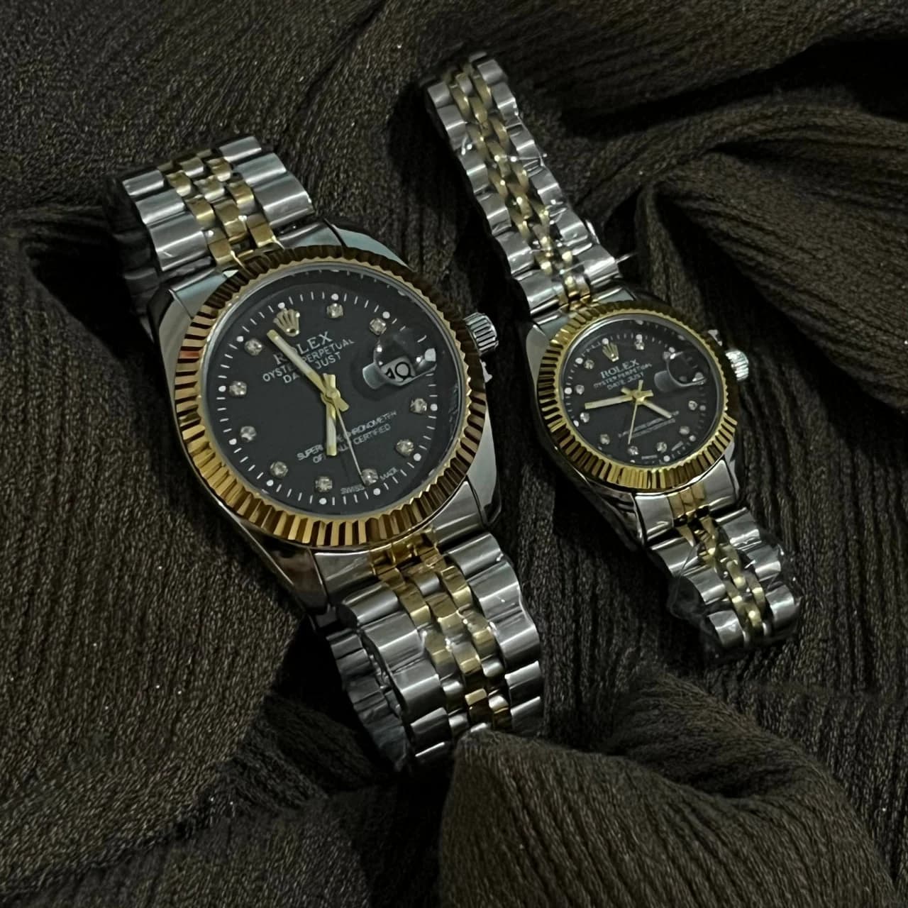 ساعت مچی دایره ای بند آهنی رولکس rolex مدل date just کد 613