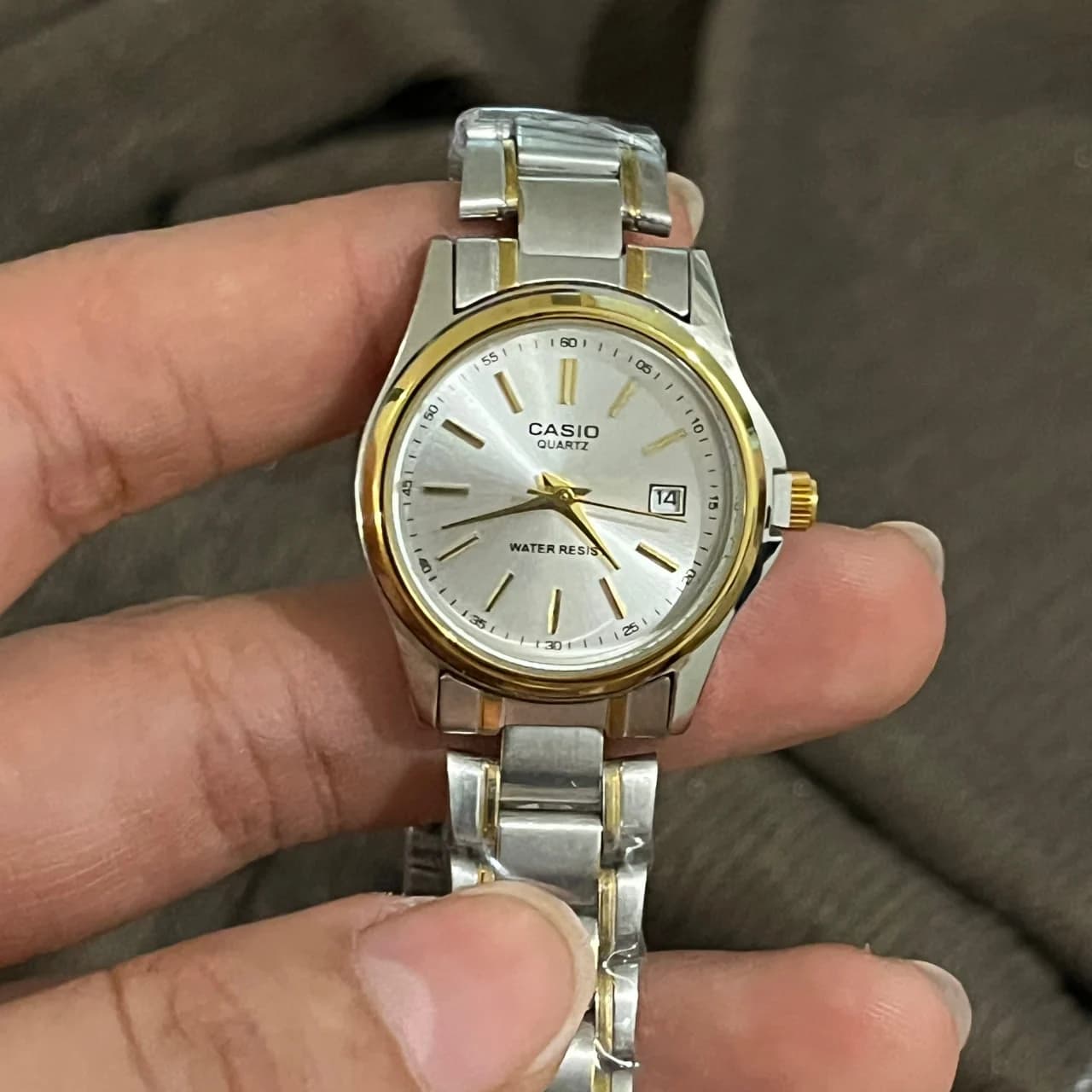 ساعت مچی دایره ای بند آهنی casio مدل quartz کد 612 — تصویر ۵